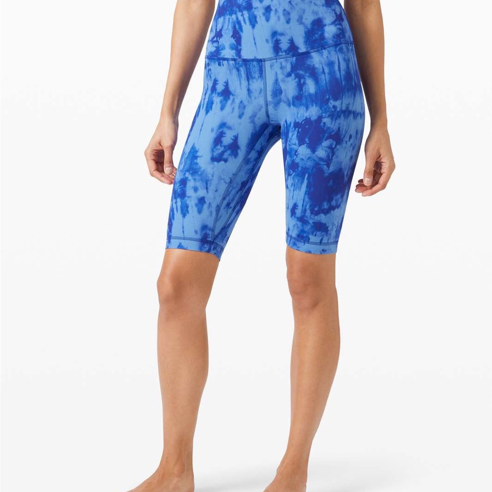Align Blue Tye Dye Biker Shorts